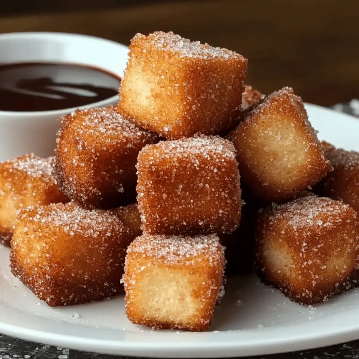 Crispy Angel Cake Churro Bites: