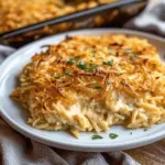 French Onion Orzo Bake
