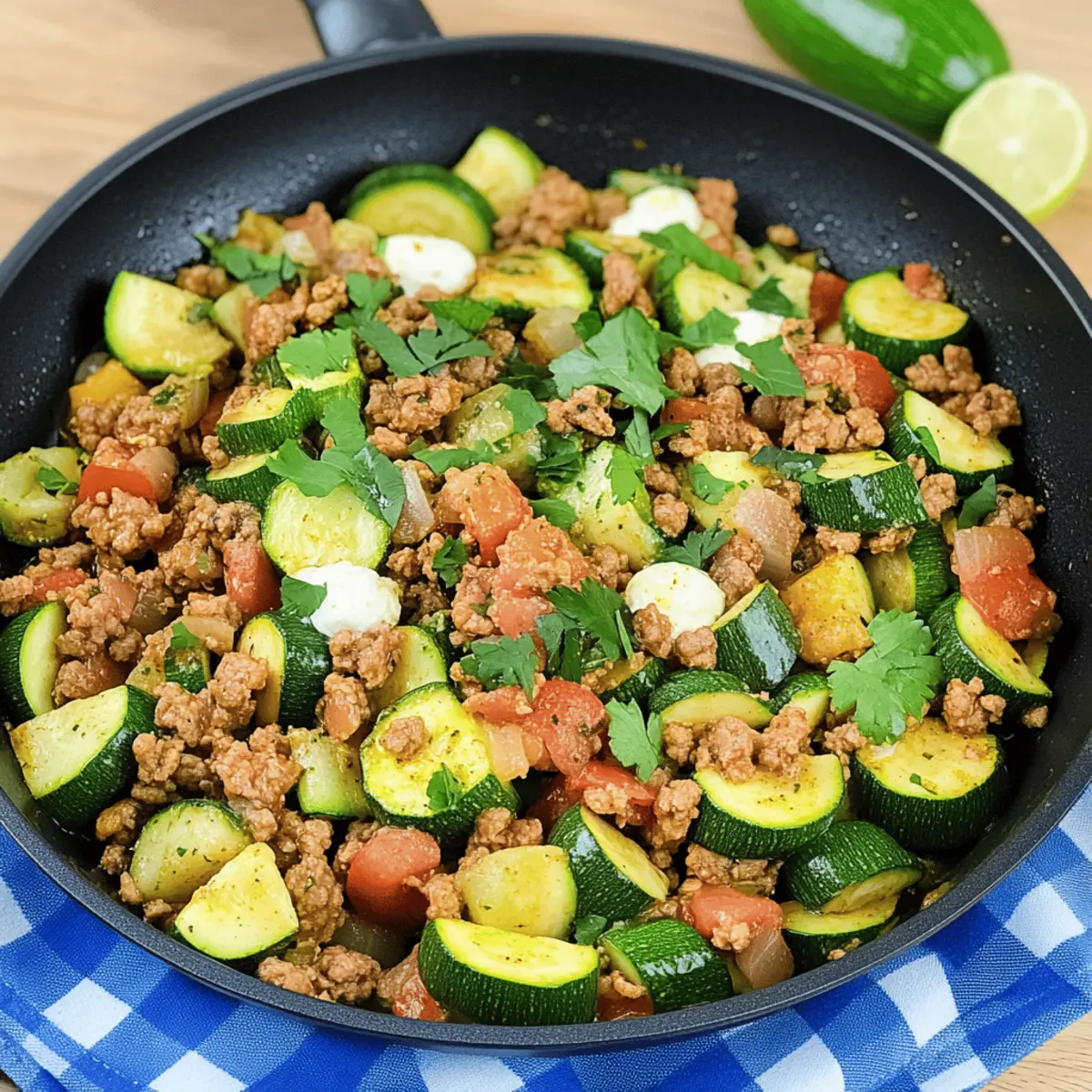Ground Turkey and Zucchini Skillet