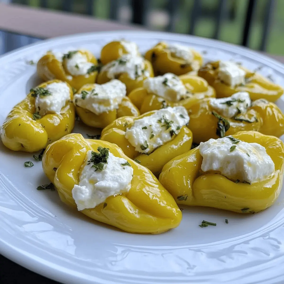 Herbed Goat Cheese Stuffed Peperoncini