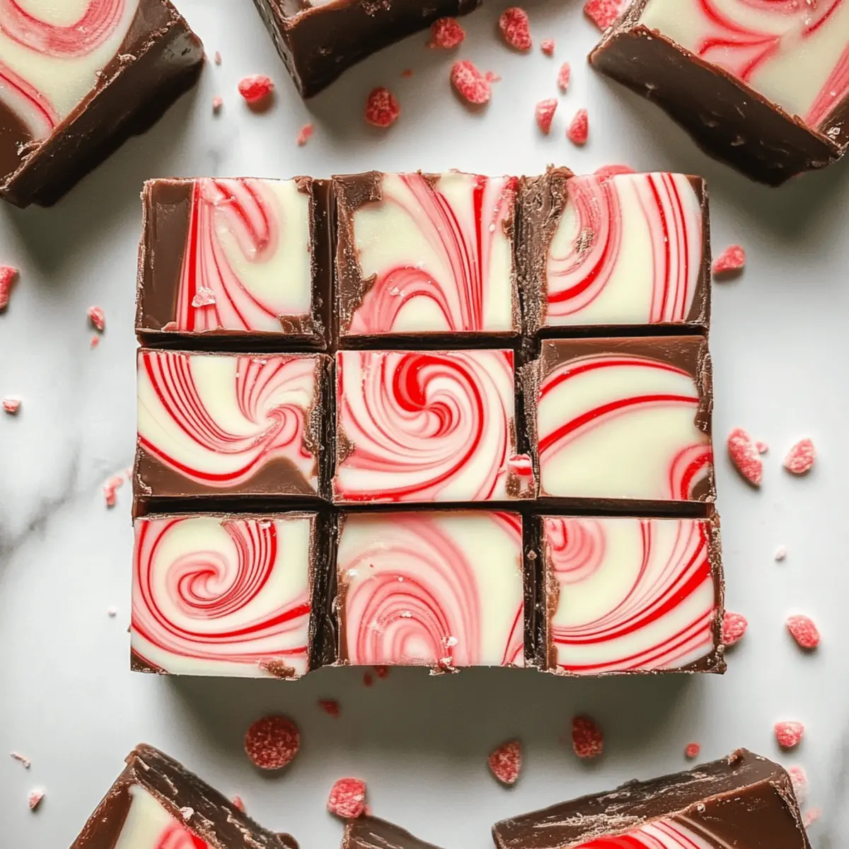 Peppermint Swirl Fudge