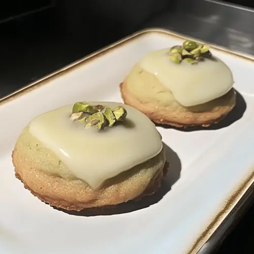 Pistachio Cookies with Brown Butter
