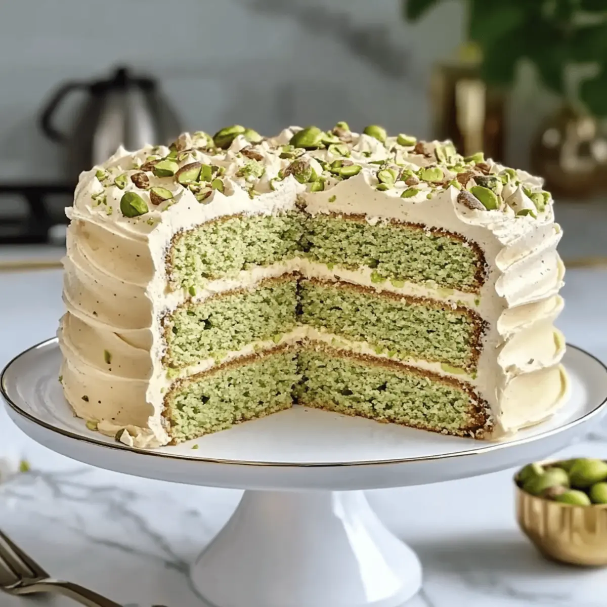 Pistachio Dacquoise Cake