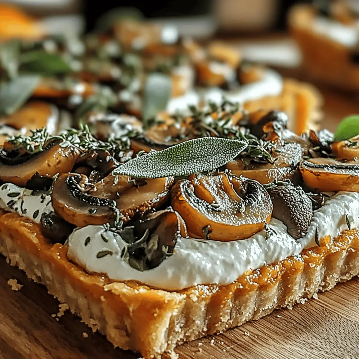 Pumpkin Sage & Mushroom Tart