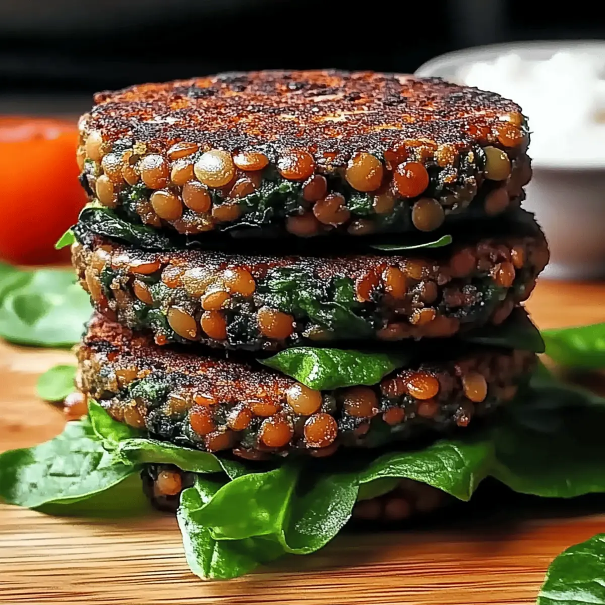 Spinach and Lentil Burgers