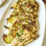 Roasted Cabbage with Amazing Onion Dijon Sauce