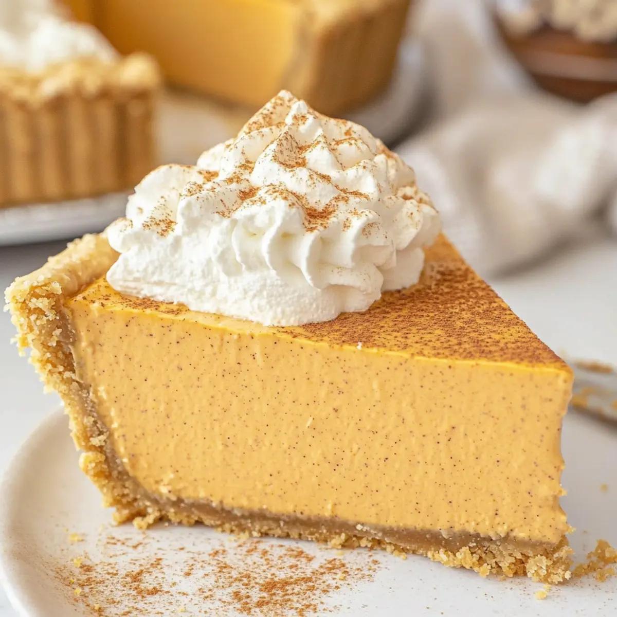 No Bake Marshmallow Pumpkin Pie