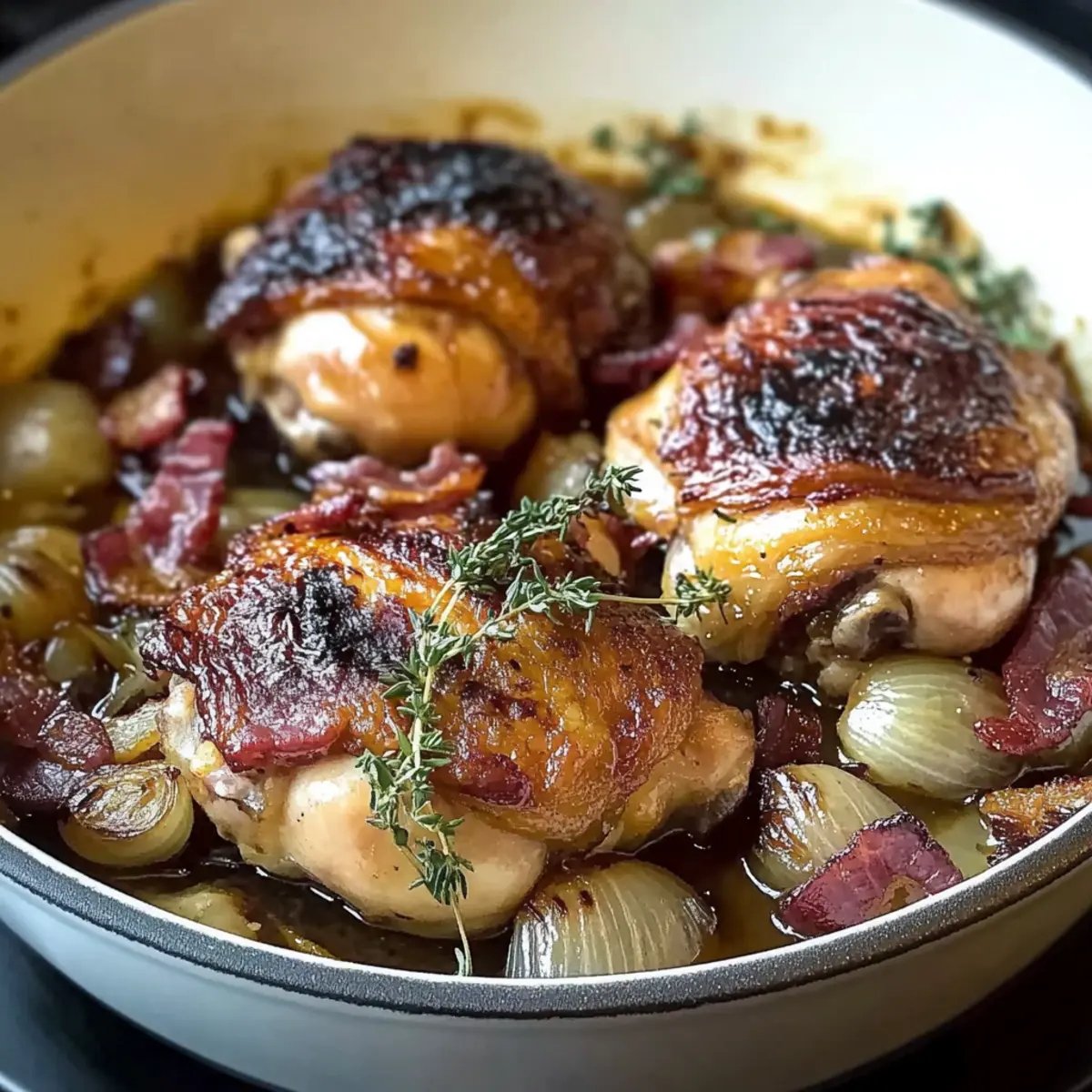 Tender Chicken Fricassée with Shallots