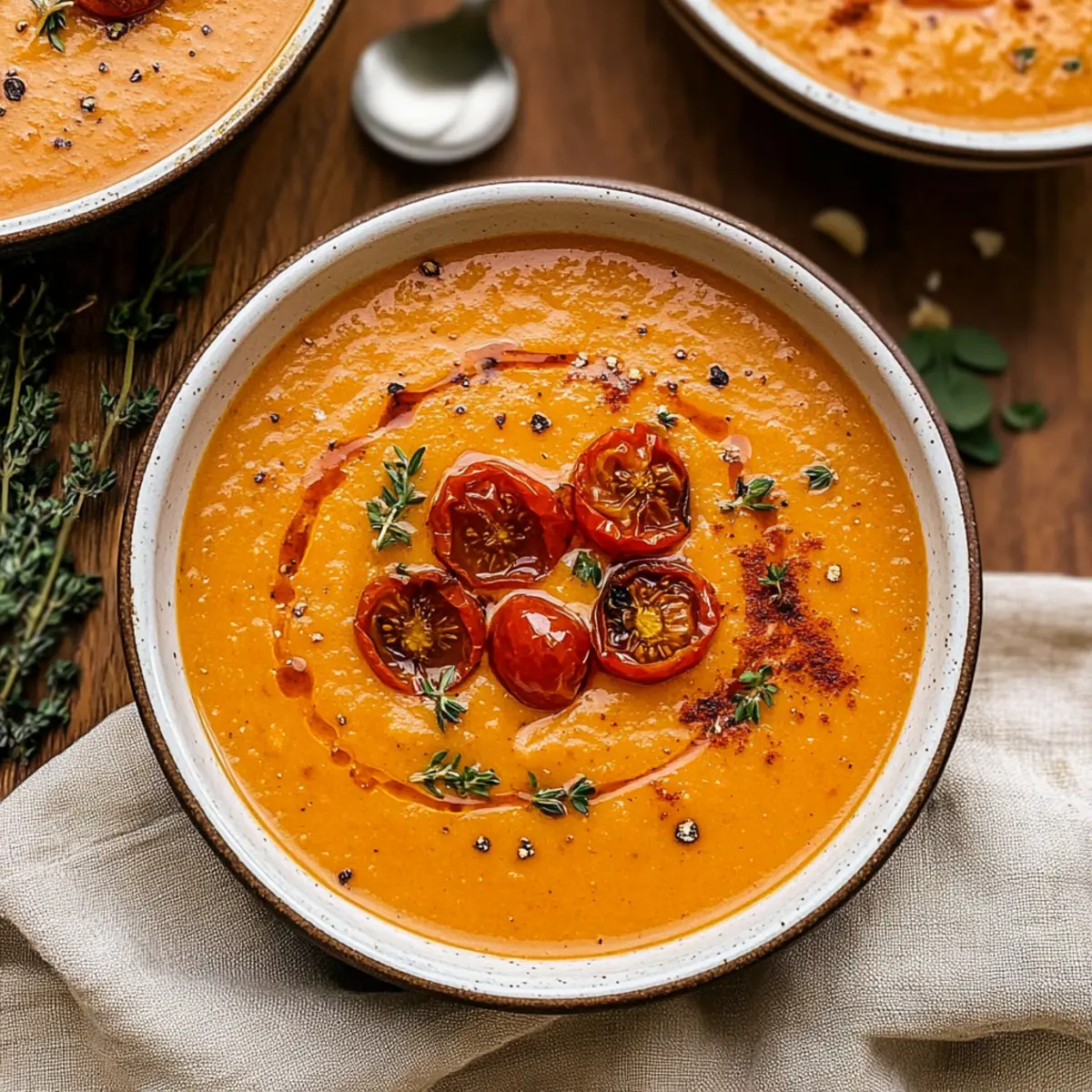 Creamy Roasted Garlic Tomato Soup