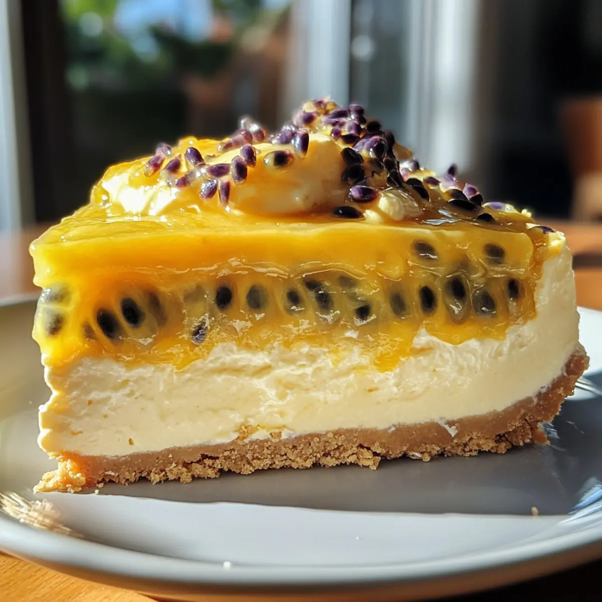 No Bake Passion Fruit Cheesecake