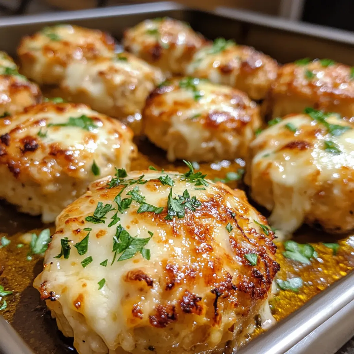 Garlic Parmesan Chicken Meatloaves