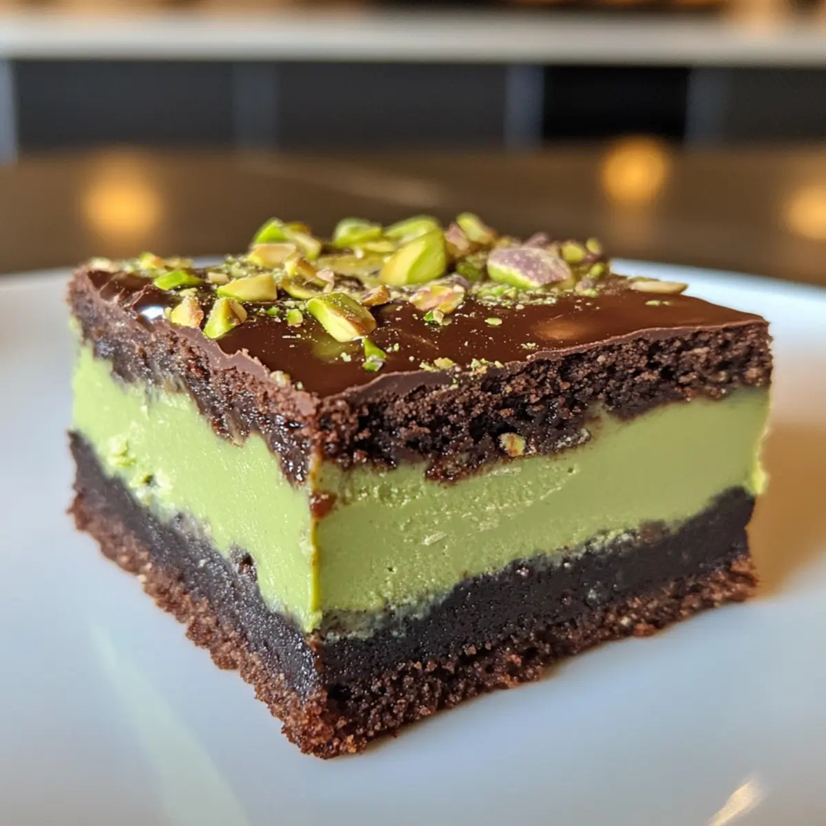 Vegan Pistachio Cream Brownies