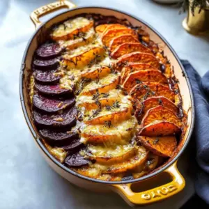 Cheesy Root Vegetable Gratin