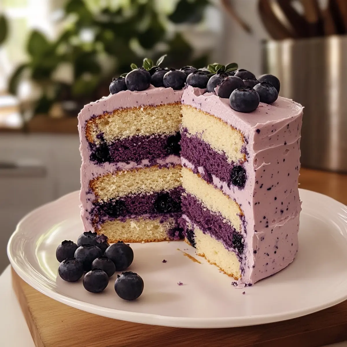 Blueberry Chiffon Cake