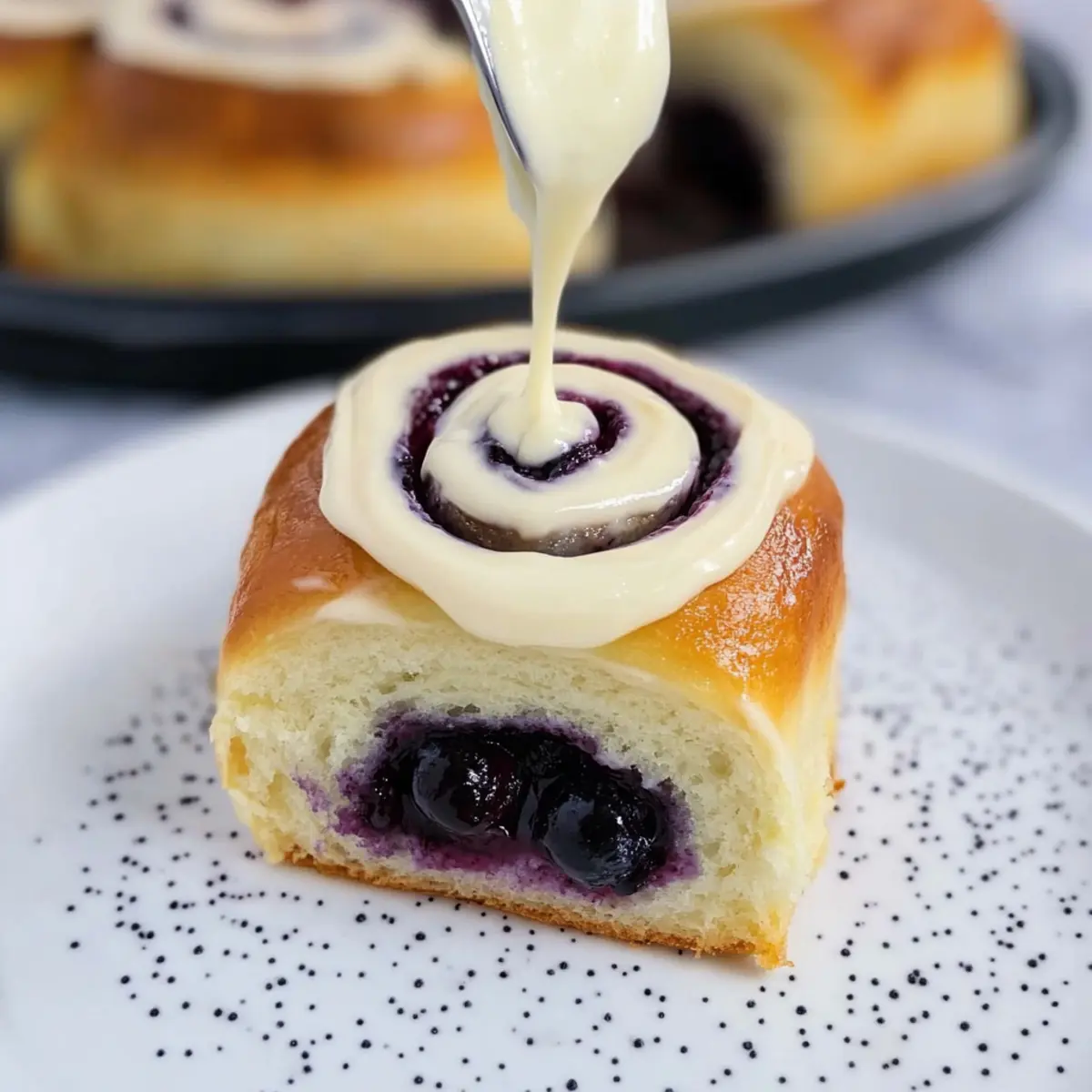 Blueberry Rolls with Cream Cheese Frosting