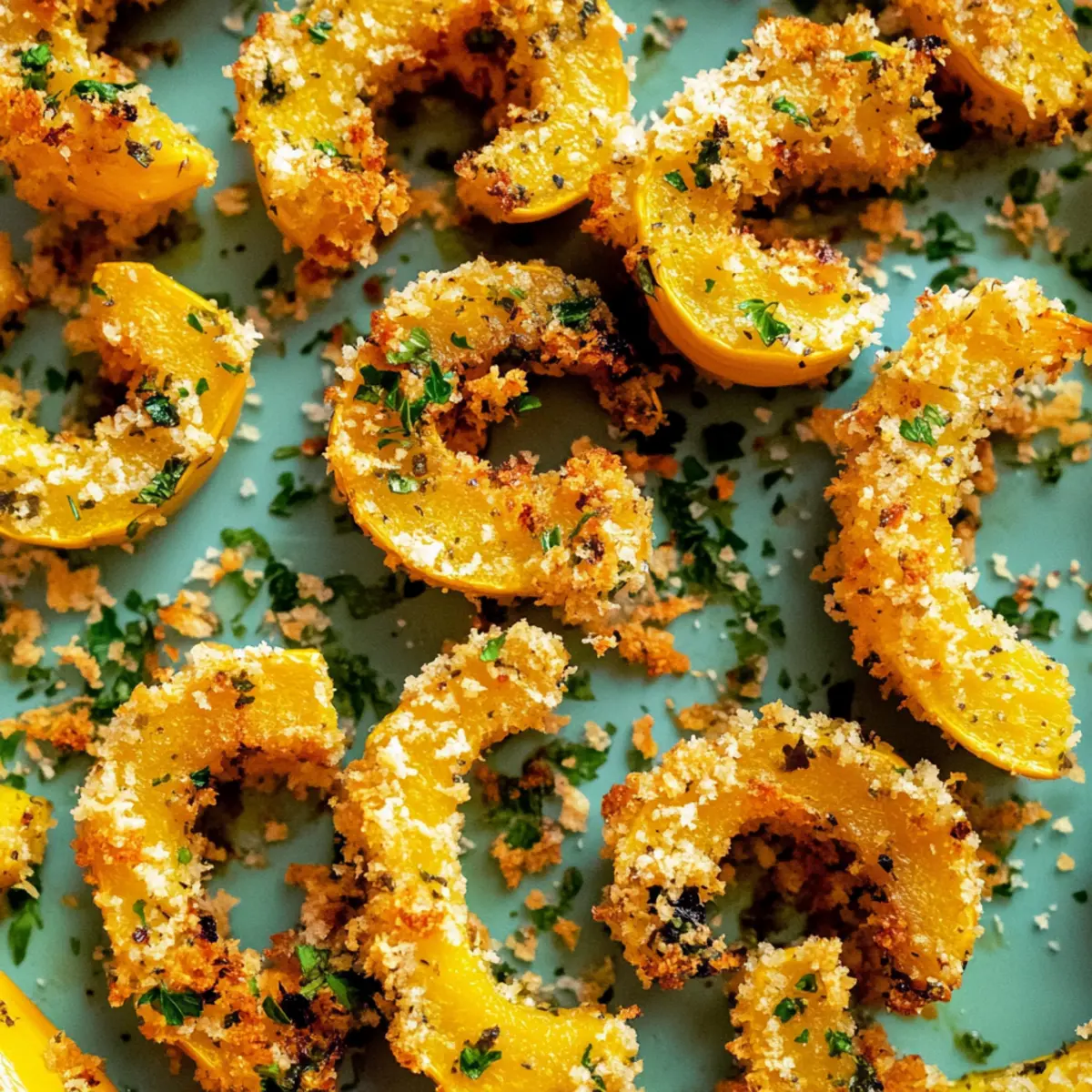 Garlic & Herb Breaded Delicata Squash