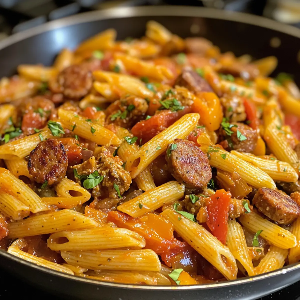 Sweet Pepper Sausage Pasta
