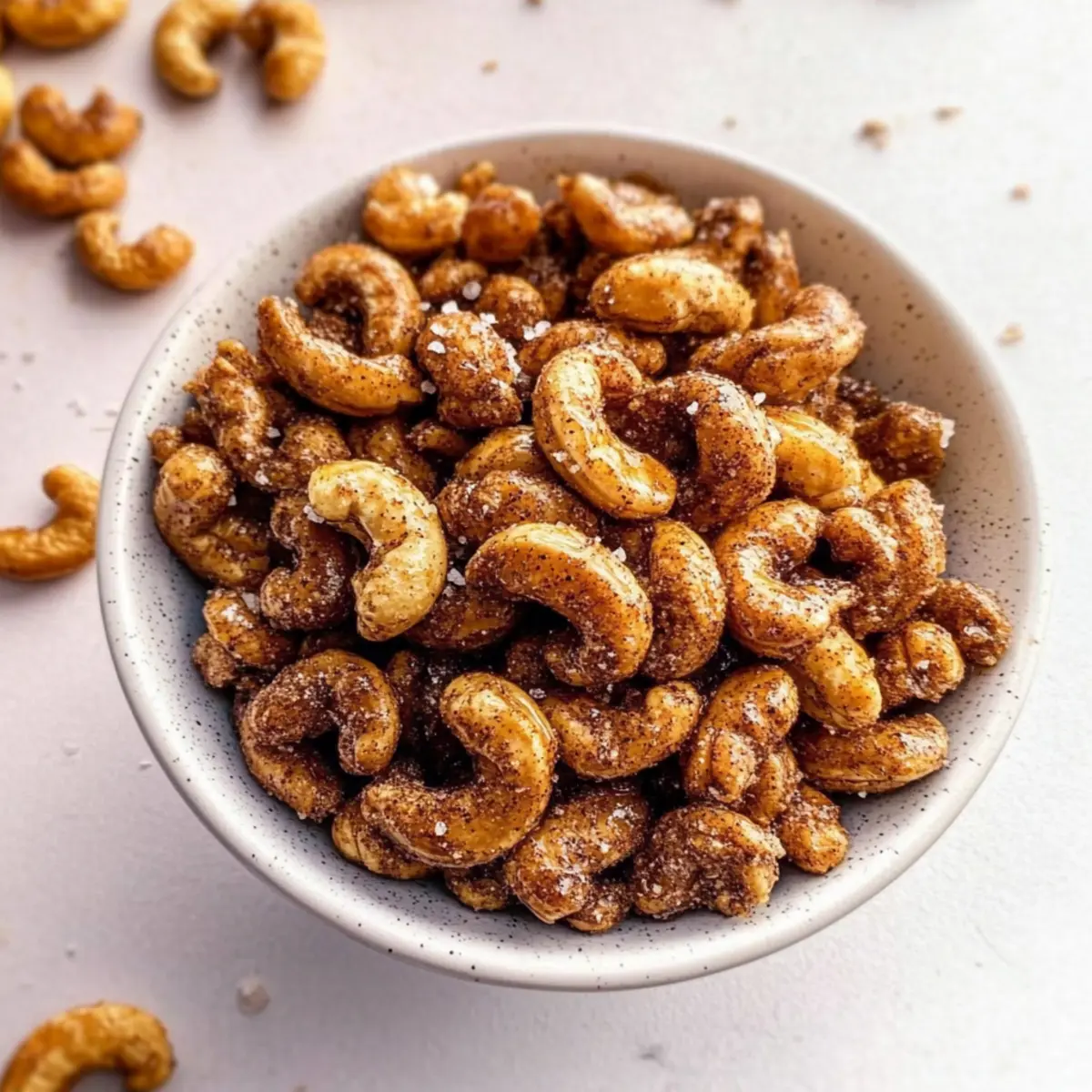Maple Spice Candied Cashews