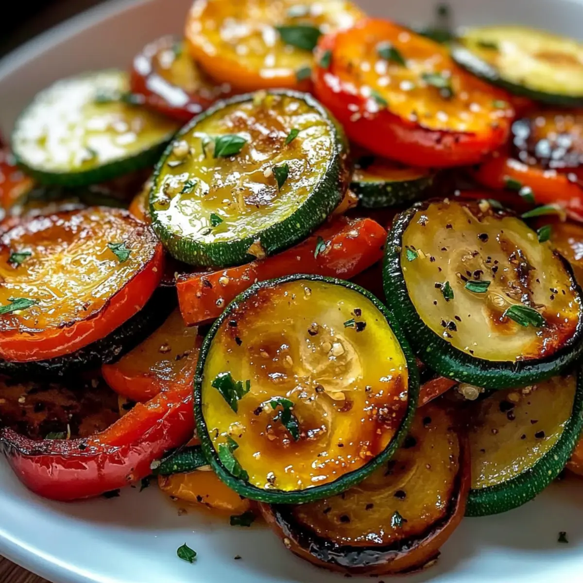 Roasted Zucchini & Bell Peppers