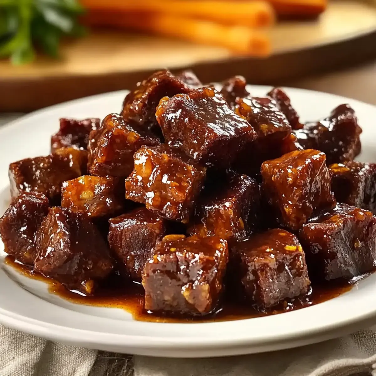 Glazed Sticky Beef Bites