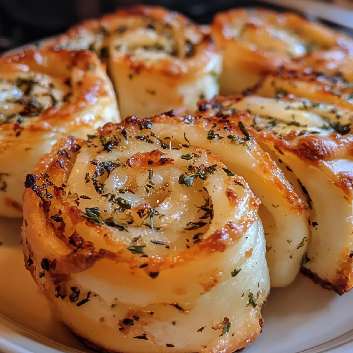 Swirled Garlic Herb And Cheese Bread