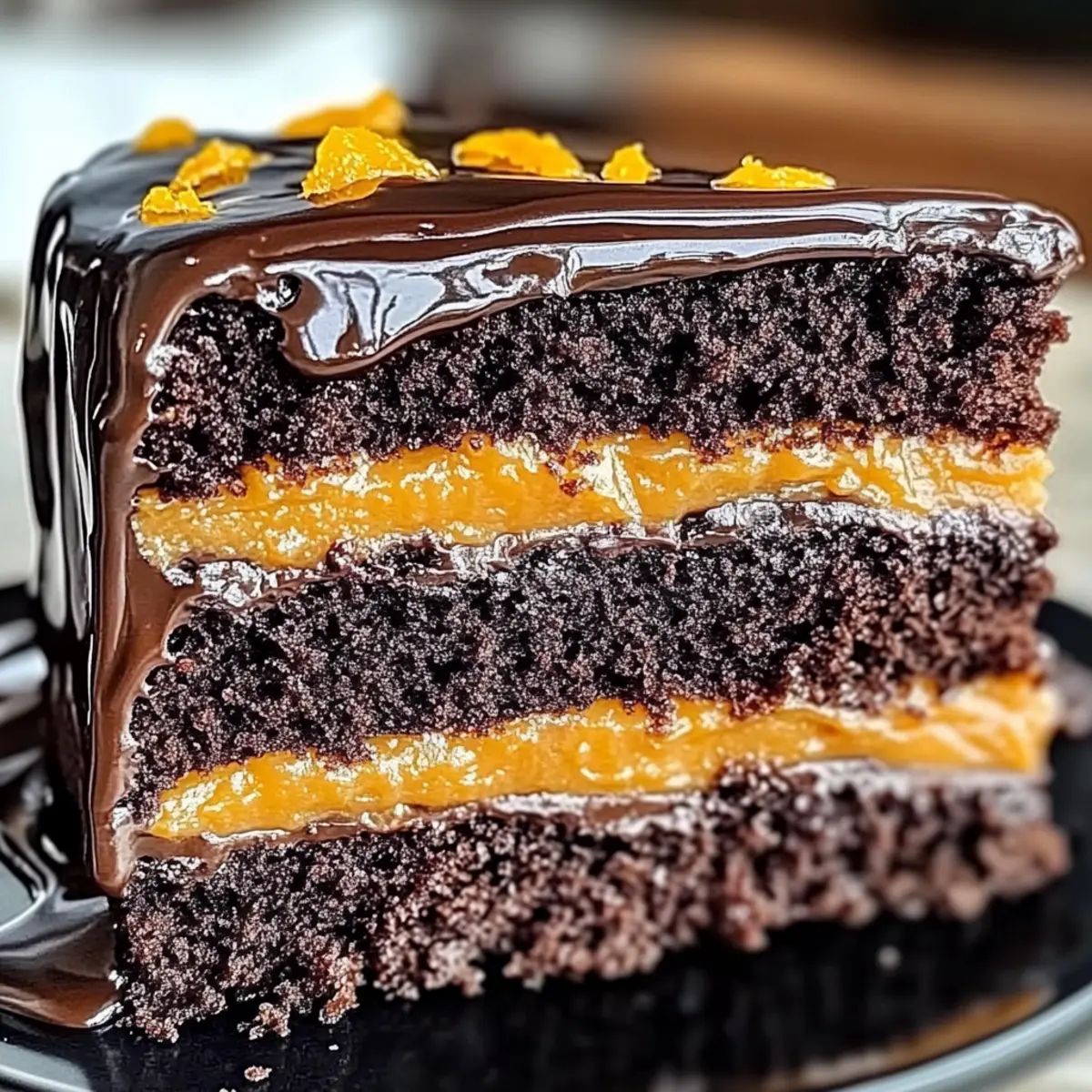 Chocolate-Orange Glaze Cake