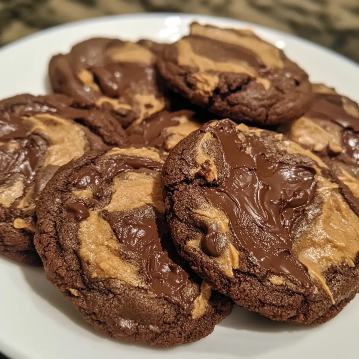 Peanut Butter Brownie Swirl Cookies