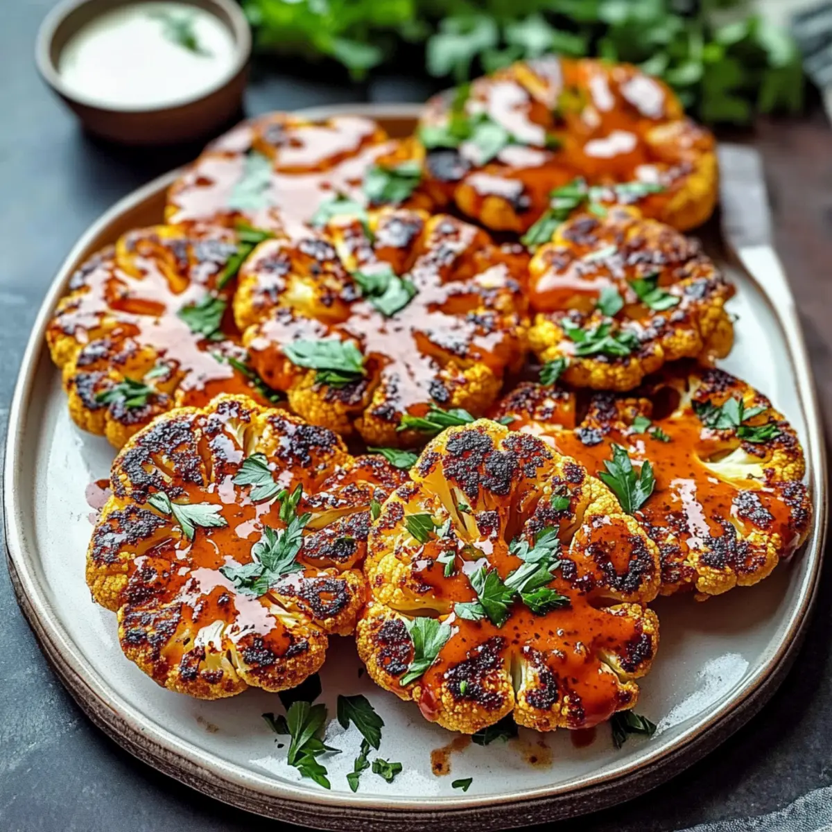 Buffalo Cauliflower Steak