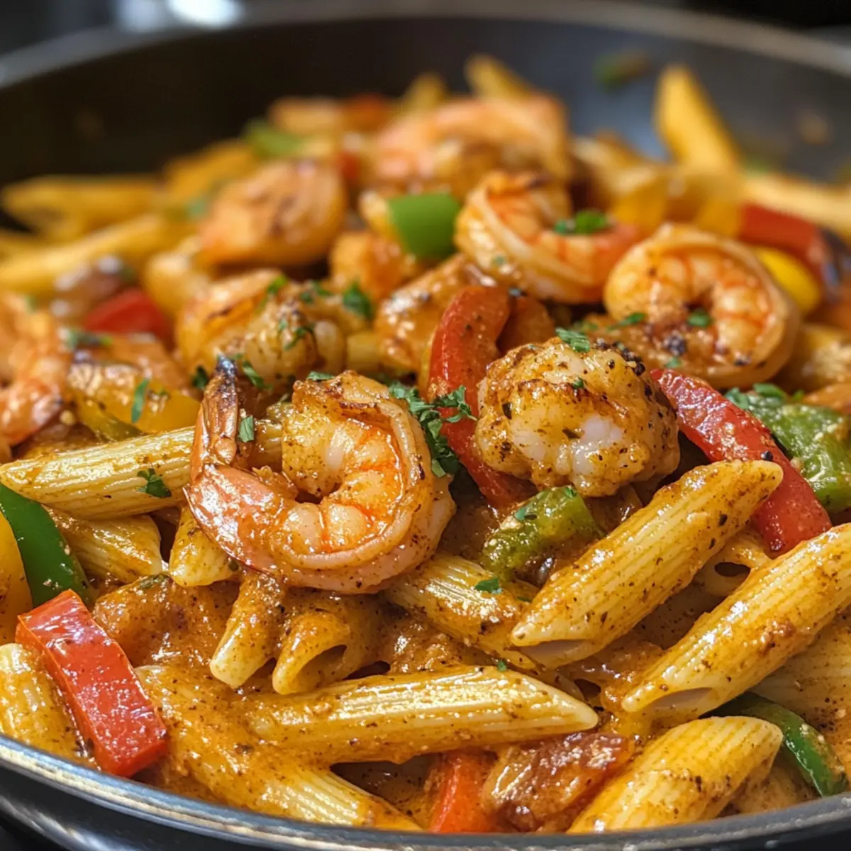 Creamy Jamaican Shrimp Rasta Pasta