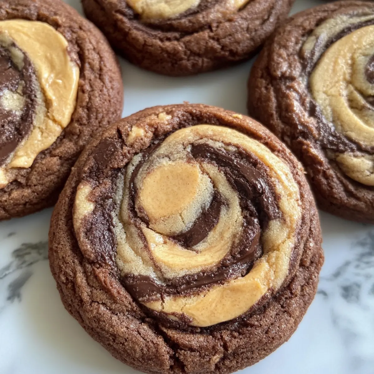 Peanut Butter Brownie Swirl Cookies