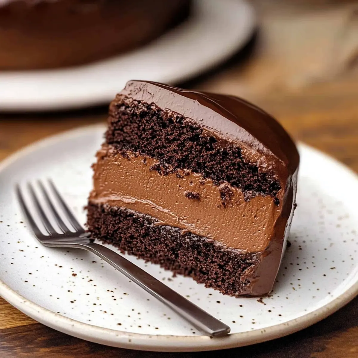 Dark Chocolate Mousse Cake