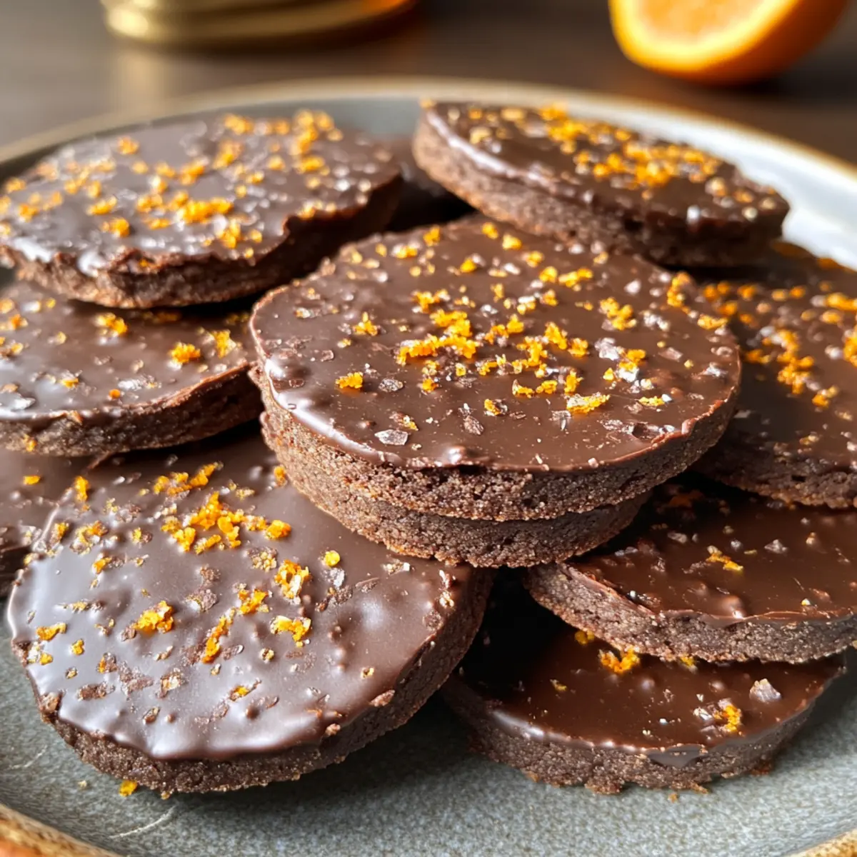 Chocolate Orange Shortbread Cookies
