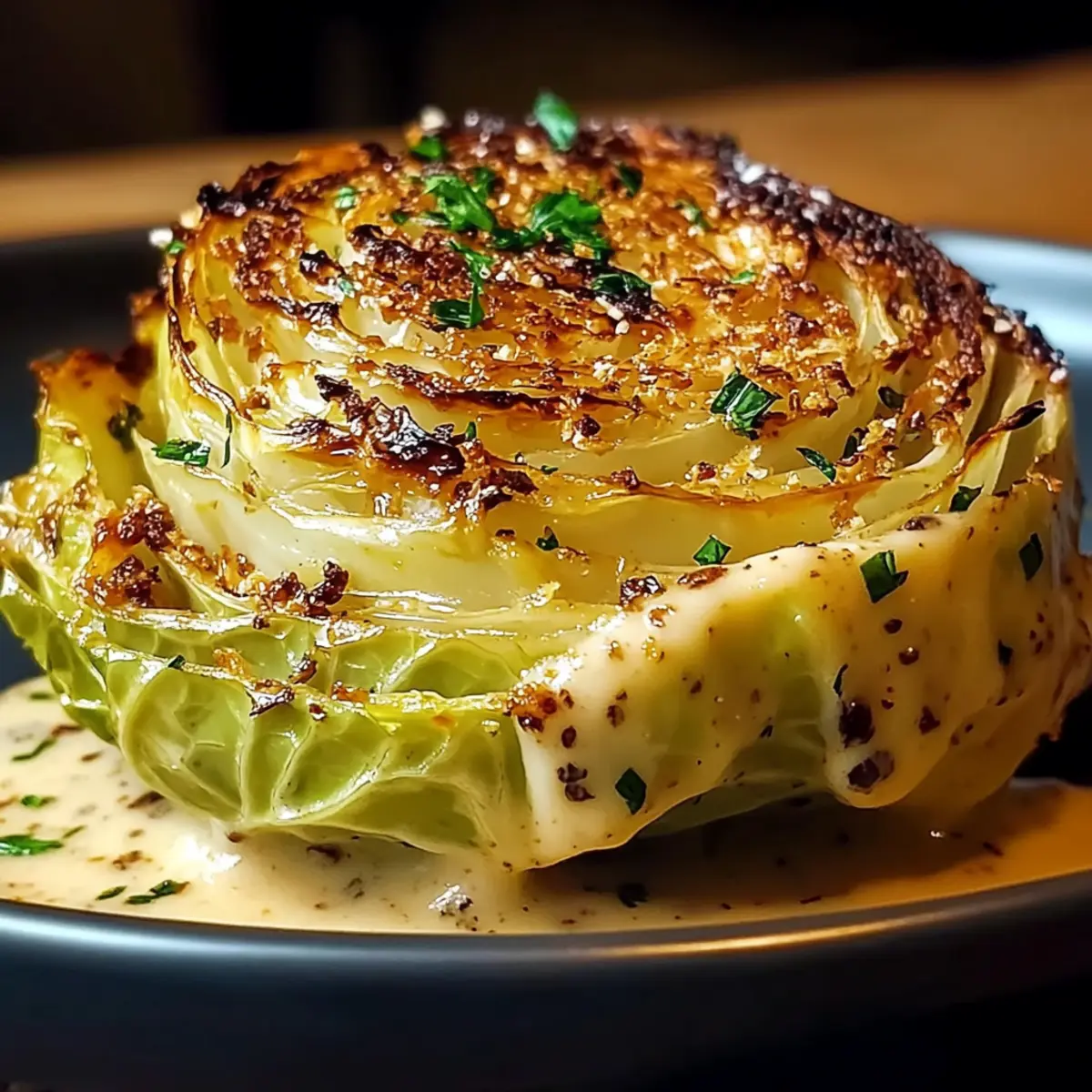 Garlic Parmesan Melting Cabbage