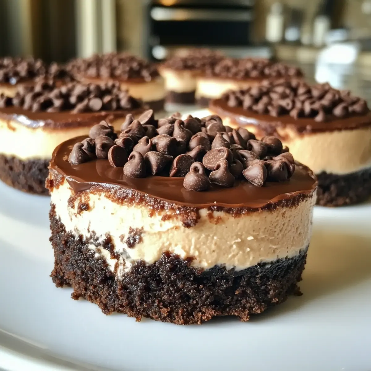 Brownie Bottom Mini Cheesecakes