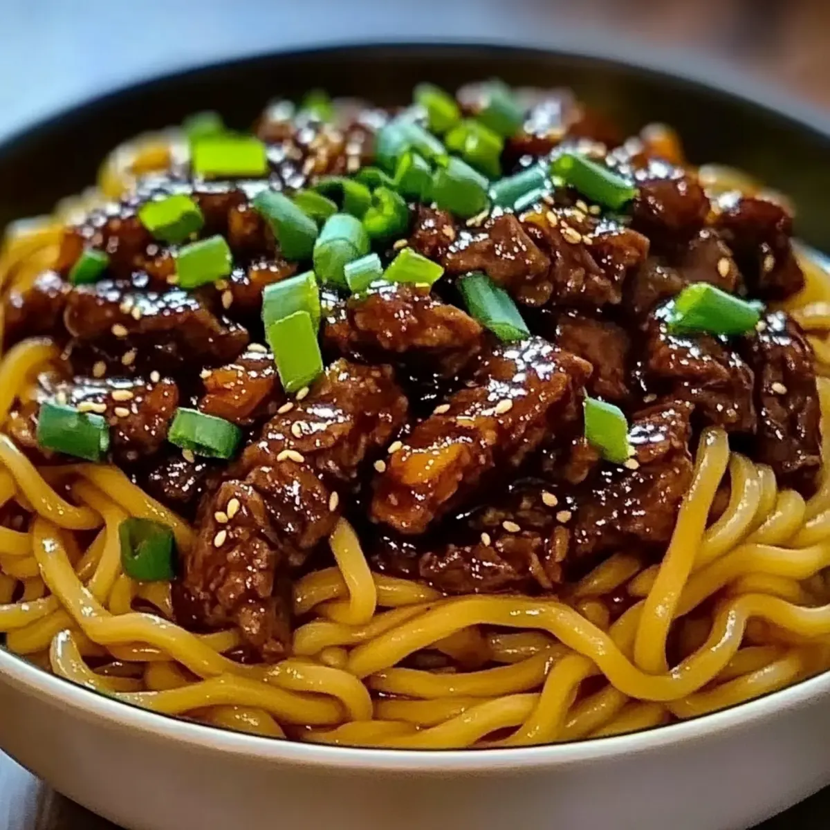 Sticky Beef Noodles