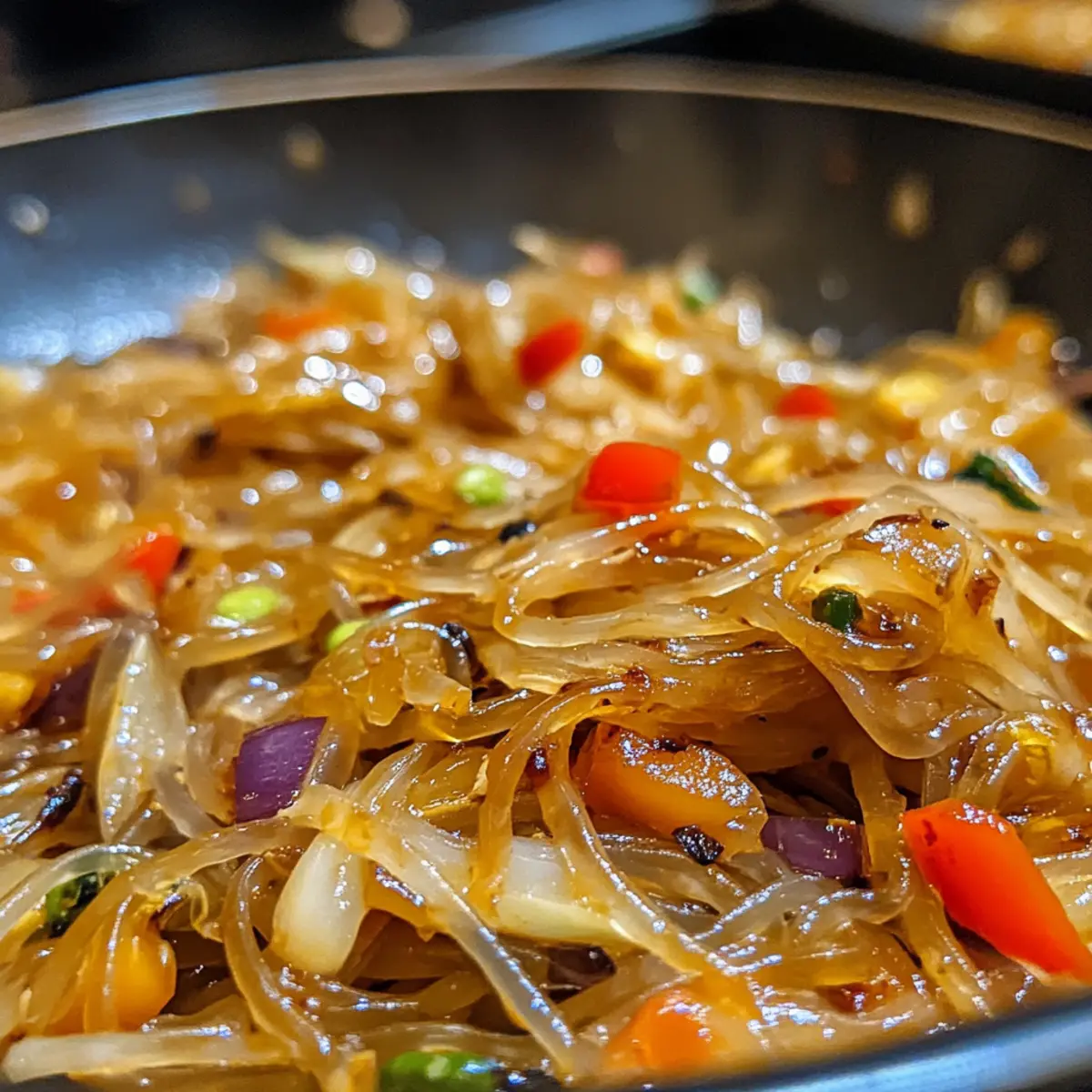Cabbage Glass Noodles Stir Fry