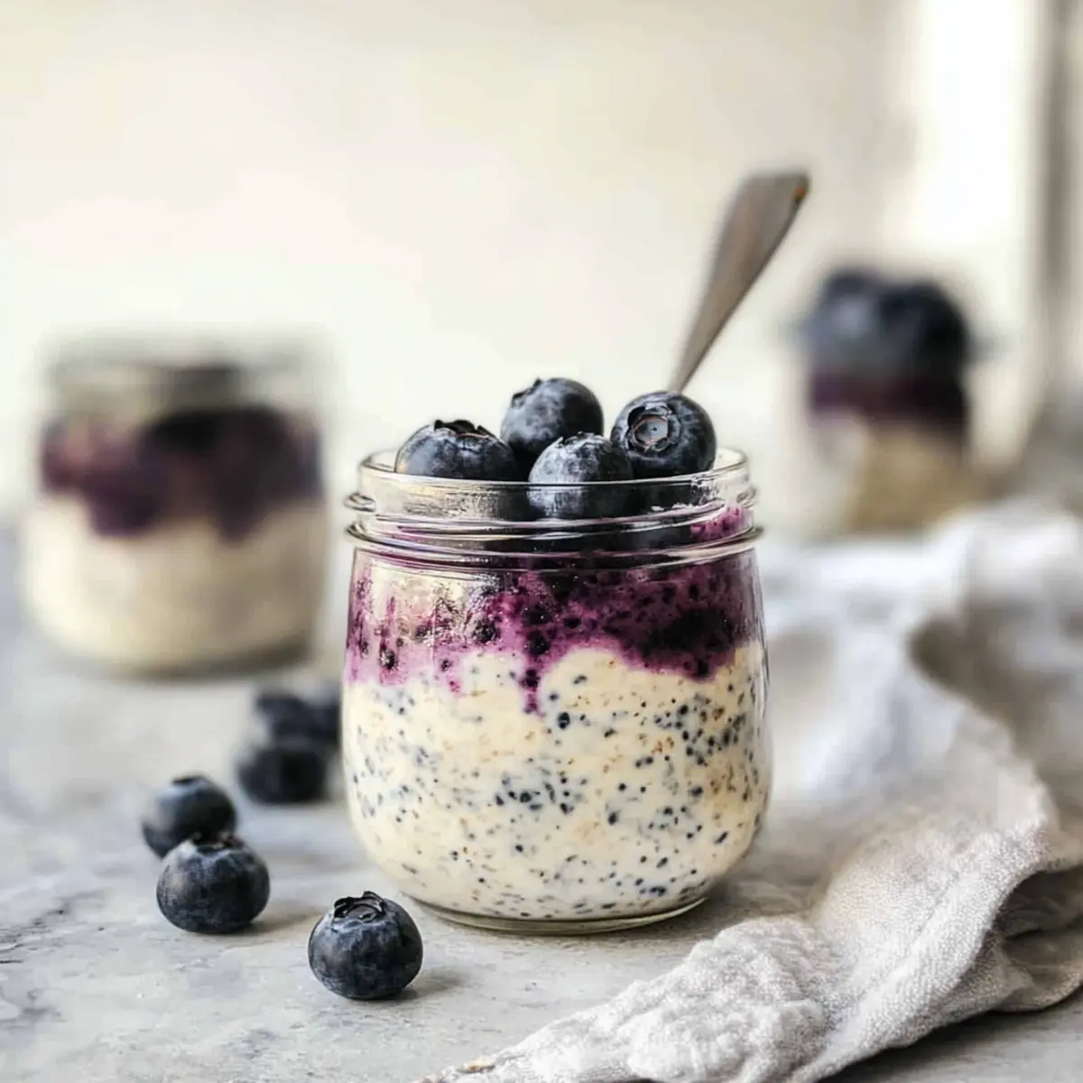 Blueberry Cheesecake Overnight Oats