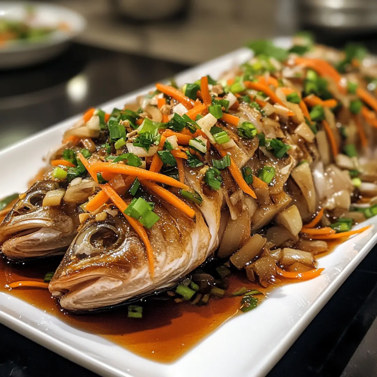 Steamed Fish with Ginger and Soy Sauce