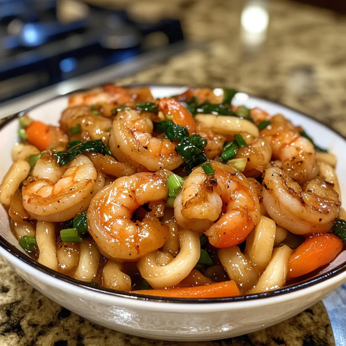 Yaki Udon with Shrimp