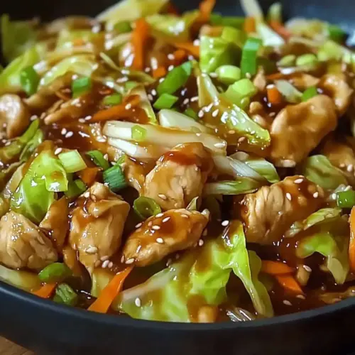 Chinese Chicken Cabbage Stir-Fry