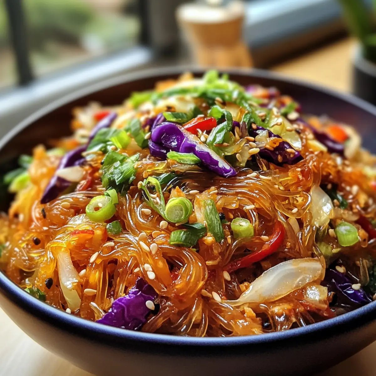 Cabbage Glass Noodles Stir Fry