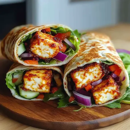 Sweet Chili Halloumi Wraps