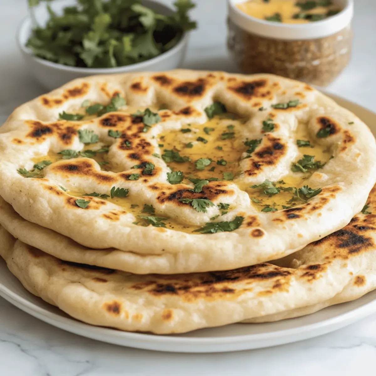 Cottage Cheese Garlic Naan