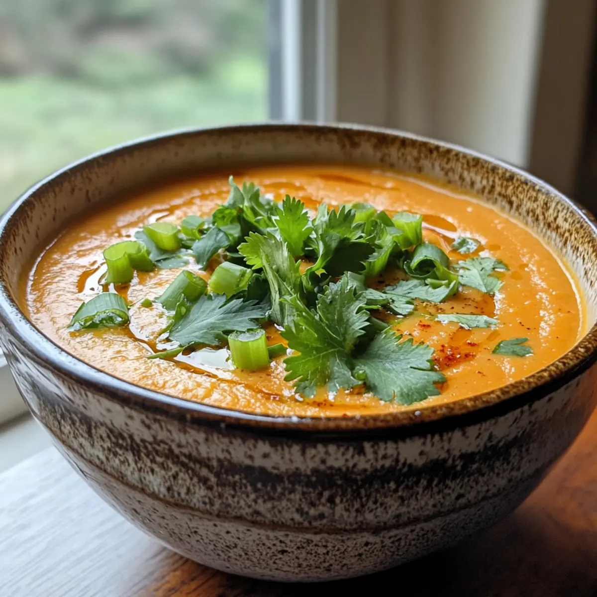 Spicy Miso Carrot Soup