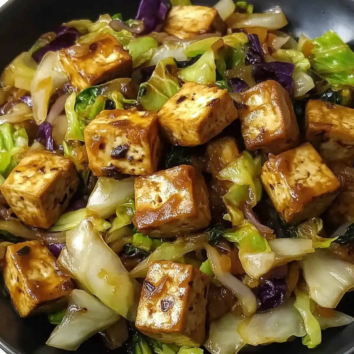 Stir-Fried Tofu and Cabbage