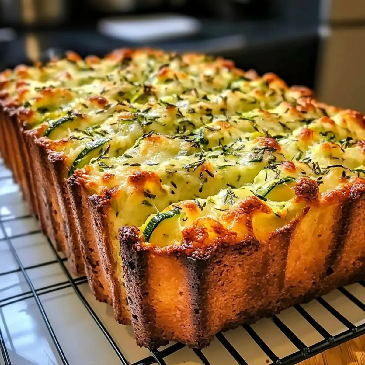 Zucchini Cheese Bread with Herbs