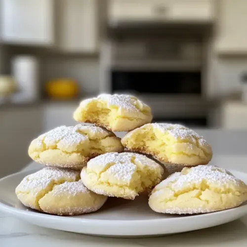 Vegan Lemon Crinkle Cookies