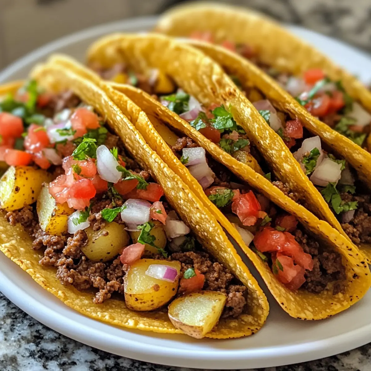 Ground Beef and Potato Tacos