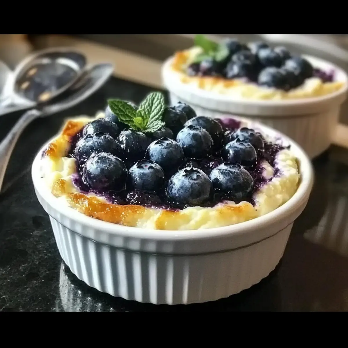 Baked Blueberry Cottage Cheese Bowls