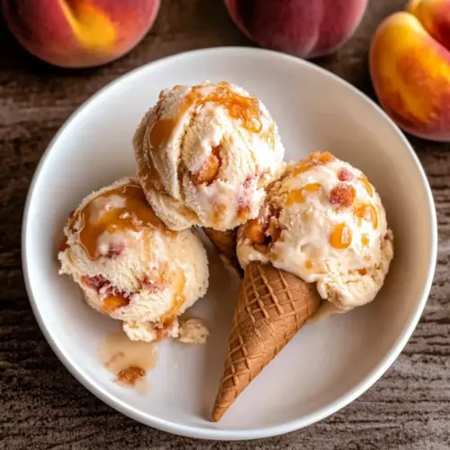 Peach Cobbler Ice Cream
